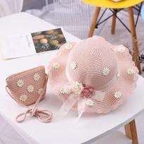Lovely Children Summer Straw Small Crossbody Bags Set Princess Baby Girls Mini Beach Shoulder Bag Daisy Kids Purse Coin Wallet
