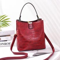 Retro Laisvalaikio Aligatoriaus Rankinės Moteriška Krokodilo Rašto Messengerio Krepšys Lady Pečių Crossbody Krepšys Moteriška Piniginė Kibiro Formos Krepšiai KTY 20*14*22cm
