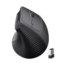 UGREEN 2.4G Wireless Vertical Ergonomic Mouse with 6 Buttons, Anti-Mouse Arm Design, 1000160020004000 DPI, Compatible with WindowsMac OS, etc., Black
