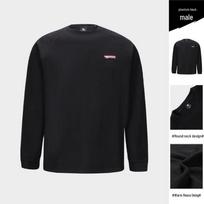 CAMEL Men's Stand-Collar Fleece Half-Zip Sweatshirt L fantominės juodos spalvos