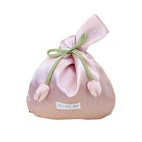 Vest Shape Tulip Wrist Bag Tope Handle Silk cloth Wedding Beauty Bag New Chinese Style Large Capacity Goddess Day Gift Bag