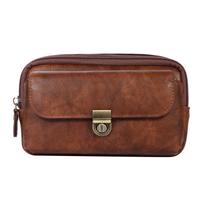Universal Leather Men Waist Wallet Phone Bag Belt Clip Case Holster Large Capacity Pouch Cover Universal