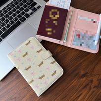 Lovely Cartoon Cat Dog Passport Covers Women Men Passport Holder Flight Ticket Clips ID Bank Credit Card Holder Passport Travel mėlyna