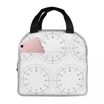 Minimalist Bauhaus White Insulated Lunch Bag for Women Kids Portable Food Boxes Thermal Lunch Box Tote One Size