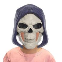 Full Face Skull Mask with Hood for Costume Parties Halloween and Themed Events Breathable Eye Mesh and Durable Material for Comfortable Wear One Size