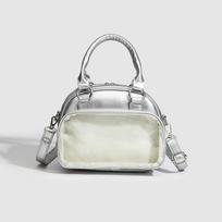 Y2k Japanese Harajuku Shoulder Bag Womens Transparent Ita Bag Girls School Crossbody Bags for Female Design Handbag DIY Pain Bag 21x14x16cm sidabras