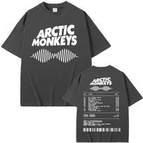 benber Arctic Monkeys Music Album Graphic Tshirt Men Women Vintage Street Style T Shirts  Cotton Casual Oversized T Shirt S
