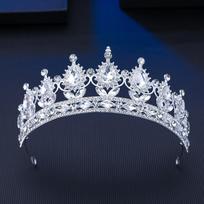 Baroque Wedding Hair Tiara Jewelry Diadem Veil Tiaras Princess Crystal Bridal Tiara Crown  Dance