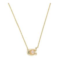 COACH Iconic Design Brass Necklace Women's Gold auksas