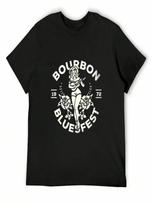 Bourbon Blues Fest 1972 T-Shirt  Shirts Anime Stuff Summer 2025 Boys Whites Fitted T Shirts For unisex S