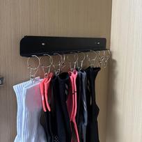 Wall-mounted Retractable Hanger Pull-out Sling Vest Storage Rack Wardrobe Organizer  Ties 9 Clips