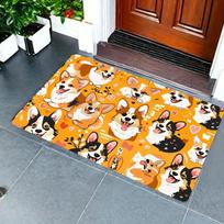 Cute Corgi Non-Slip Floor Mat - Indoor and Outdoor Absorbent Foot Mat Suitable for Home Decoration,Durable and Stylish 40x60cm