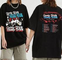 Naujas Cheap Trick Grupės Koncertinis T-shirt 2 Pusės Pagrindinis Juodas Unisex Visų Dydžių XXXL