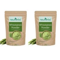 Neuherbs 100% Pure Wheatgrass Powder Natural Detox Support Immunity Booster 100g X Pack of 2