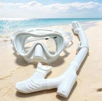 Unisex Snorkeling Set: Large Silicone Dive Mask & Snorkel One Size