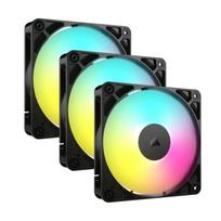 CORSAIR RS120 ARGB PWM 120mm PC Case Fan, Daisy Chain Compatible, Triple Pack, Black CO-9050181-WW