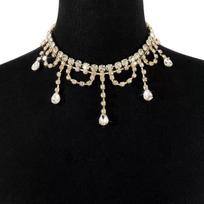 European and American High-End Diamond Choker Necklace auksas