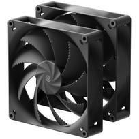 HAVN H18 180mm Black 2-Pack Premium Performance Fans, Extra Thick 4cm, Corrugated Fan Blades, Loopin™ Cable System, Daisy-Chain Connectivity,