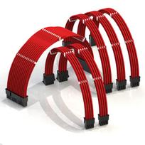 LINKUP - AVA 50cm PSU Cable Extension with Sleeve, Custom Mod PC Power Supply, Braided with Comb, Compatible with RTX3090, 6-Pack  1x 24P  2x 8P