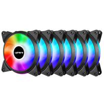 Novonest 120mm Cooling LED Fans for PC Cases, PWM Controlled, 5V 3PIN Addressable ARGB, Silent Type, 25mm Thick, Computer Fans, 6-Pack [T7SYC7-6]
