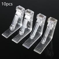 10Pcs Transparent Plastic Tablecloth Clips Non-slip Securing Holder Decorative Leaf Tablecloth Clamp Holder Table Cover Clamps