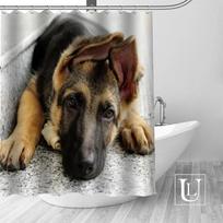 Custom German Shepherds Dog Shower Curtain MORE SIZE Waterproof Fabric Shower Curtain for Bathroom Decor Dropshipping (as the picture,W90XH180cm)
