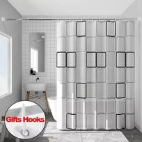 1pc With Pattern Shower Curtain PEVA Waterproof Shower Curtain Bathroom Partition Curtain Bathroom Decoration Accessories (as the picture,80x180cm)