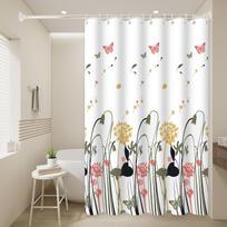 1pc dandelion Floral Shower Curtain waterproof PEVA romantic bathroom decor (dandelion,80*180cm)