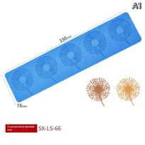 Reusable Silicone Mold for Fondant with Flower Leaf Patterns for Cake Lace Mat DIY Craft Decoration Tool