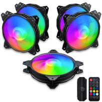 Novonest PC Case Fans, 120mm, Silent, ARGB, High-Performance LED Fans, 6-Pin Connector, Remote Control, Fan Hub Included, Cooling Fans, 5V 3-Pin