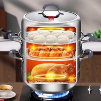 Kangbachen Healthy Steaming European Style 3-Layer Steamer