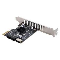 NFHK 5Gbps Type-E USB 3.1 Front Panel Socket & USB 3.0 - PCI-E 1X Express Card VL805 Adapter for Motherboards