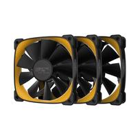 GEOMETRIC FUTURE 120mm Case Fan Squama 2505Y Triple Pack, 91.3 CFM Airflow, 9 Fan Blades, GF-SQ-2505Y-3P (Authorized Japanese Distributor)