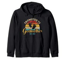 Promoted to Godmother: 2022 Vintage Retro Zip Hoodie