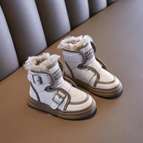 2024 Winter Kids' Motorcycle Snow Boots - Warm, Velvet-Lined, Trendy for Boys & Girls 27