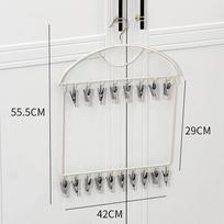 Large Capacity Sock Clothing Storage Rack Household Underwear Drying Rack With Plastic Hooks