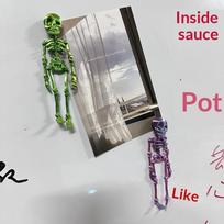 Unique Durable Vibrant 3D Printed Magnetic Colorful Realistic Movable Skeleton Magnet For Fridge Refrigerator Articulated