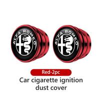 Car Logo Cigarette Lighter Cover DustProof Decoration Cap Accessories For Alfa Romeo Giulia 147 Mito 156 159 166 GT Stelvio