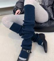 Socks Ballet Yogurt Leg Cover Long Leg Socks Japanese Women Knitted Cotton Winter Warm Leg Warmers Over Knee Tube JK Pile Socks One Size