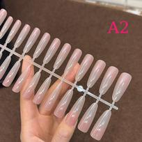 30Pcs Gradient Nude Press On False Nails Matte Full Cover Nail Tips Quick Extension Natural Multi-Style Wearable Fake Nails
