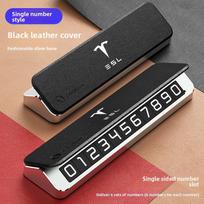 Tesla Model Y Model 3/S/X Car Temporary Parking Number Plate, Movable Phone Plate, Car Interior Decoration