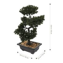 Fake Bonsai Tree Simulation Green Plants Artificial Plant Adornments for Living Room Bedroom Table Stylish Fade-Resistant Home tamsiai žalia spalva