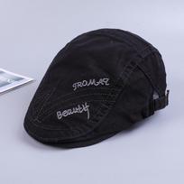 Men's Retro Cotton Flat Cap Beret Hat Adjustable