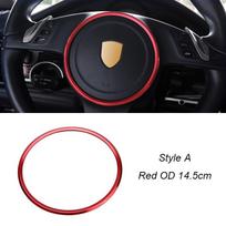 For Porsche Cayenne Panamera Macan 911 Aluminum Alloy Car Steering Wheel Ring Decoration Trim Ring