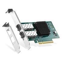 2-Port 10G SFP+ PCIe Network Adapter, Intel X520 82599 LAN Controller, 10G1G SFP+ Slot NIC Card for WindowsLinuxVMware