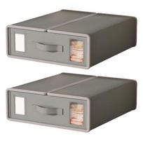 1/2Pcs Closet Organizer Box Bed Sheet Holder with Reinforced Handle Large Capacity Foldable Design Duvet Covers Blankets Storage Case 2pcs pilka