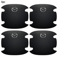 4 vnt. Anglies pluošto automobilio durų rankenėlės dubenėlio apsauginė nuo įbrėžimų lipdukas, skirtas Mazda 3 6 CX-3 CX-5 CX-8 MX-30 MX-5 BT-50 ATENZA ATENZA R360 black