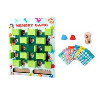 Kids Memory Matching Chess Game with 6 Cards Flip Memory Chess Board Game Logic Focus Training Toddlers Educational Memory Challenge Toy Sets