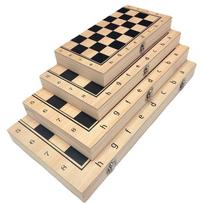 Multiple Ways to Play: 3-in-1 Wooden Tabletop Chess Game - Parent-Child Interactive and Educational Classic Toy 24cm Plastic Pieces