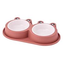 Cute Non-slip Cat Bowls Cartoon Frog Drop Resistant Cat Food Bowl Stable Durable Dog Bowls for Puppy and Cat